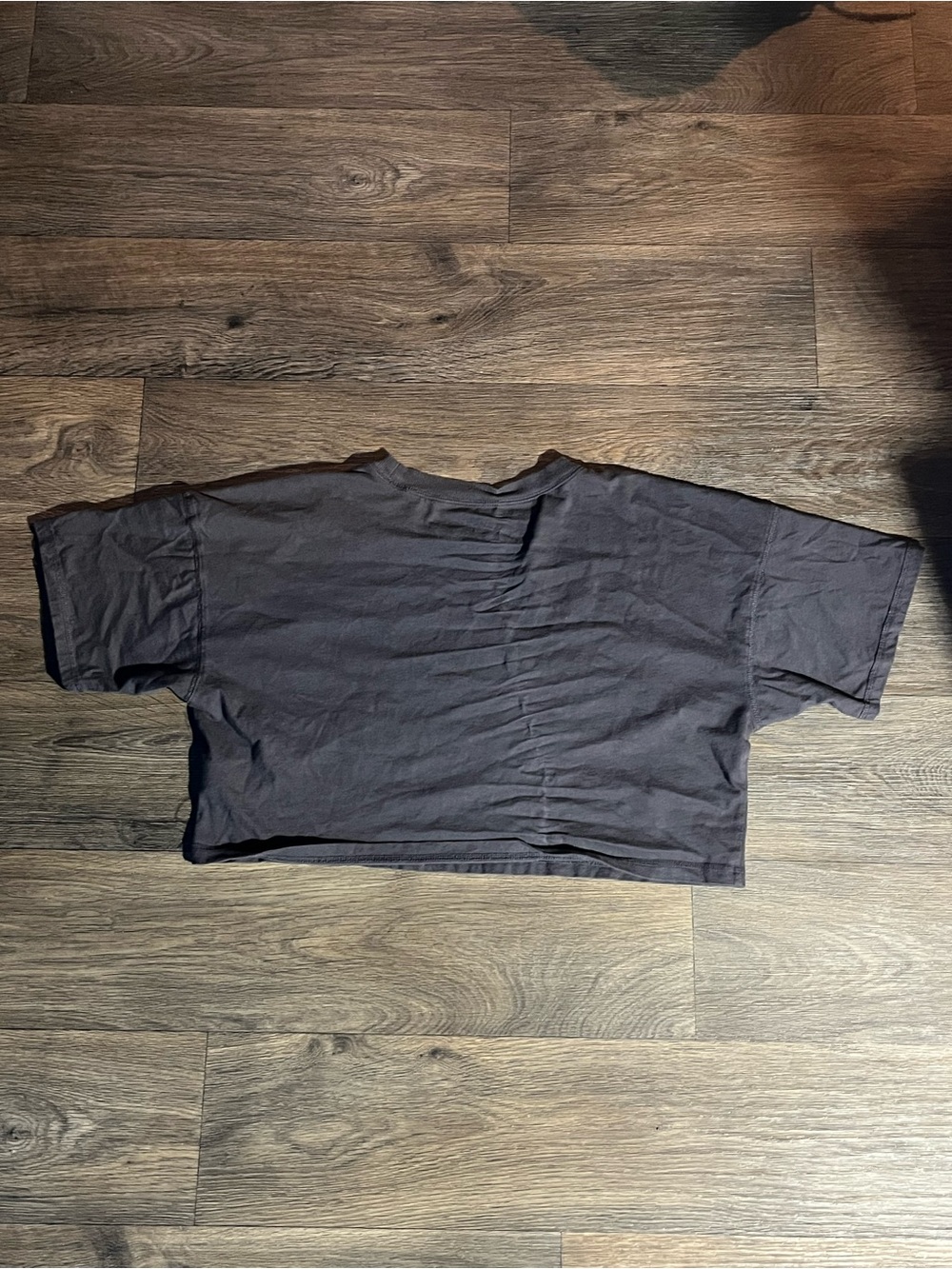 Medium Grey Cropped Boyfriend Tee - Picture 2 of 2